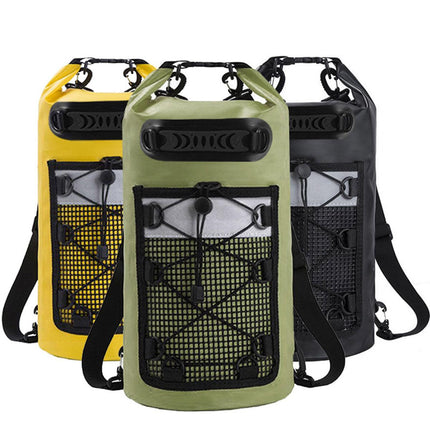 Outdoor Waterproof Dry Bag Roll Top Sack Rafting Swimming Hiking Travel Gear - Green - 30L.