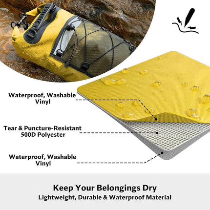 Outdoor Waterproof Dry Bag Roll Top Sack Rafting Swimming Hiking Travel Gear - Green - 30L.
