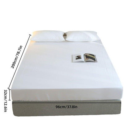 Single 96x200cm Hotel Bedding White Cotton Satin Bedspread - Cotton single jet satin-80x80s.