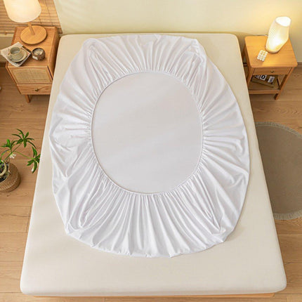 Single 96x200cm Hotel Bedding White Cotton Satin Bedspread - Cotton single jet satin-80x80s.
