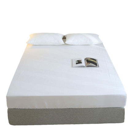 Single 96x200cm Hotel Bedding White Cotton Satin Bedspread - Cotton single jet satin-80x80s.