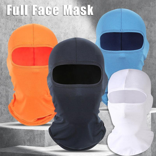 Balaclava Face Mask Uv Protection For Men Women Ski Motorcycle Running Riding - Orange.