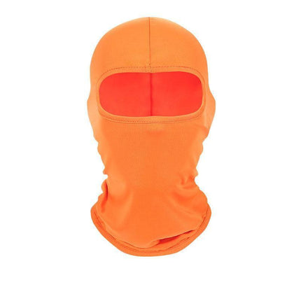Balaclava Face Mask Uv Protection For Men Women Ski Motorcycle Running Riding - Orange.