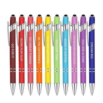 Funny Pens Swear Word Pen Set Black Ink Writing Pen Funny Office Diary Gift - Set C.