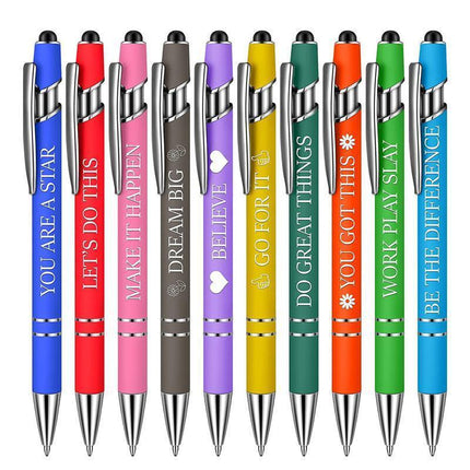 Funny Pens Swear Word Pen Set Black Ink Writing Pen Funny Office Diary Gift - Set C.