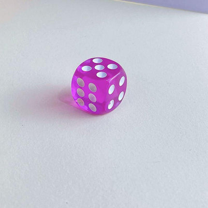 12-48PCS 6 Sided Games Dice Transparent Coloured Game Play Toy Bulk Board Game - 12PCS.