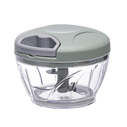 500ml Manual Meat Mincer Garlic Chopper Rotate Garlic Press Crusher Vegetable - Blue.