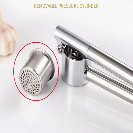 Stainless Steel Garlic Press Peeler Zinc Alloy Kitchen Tool Garlic Crusher.