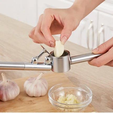 Stainless Steel Garlic Press Peeler Zinc Alloy Kitchen Tool Garlic Crusher.
