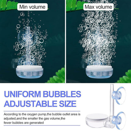 Quiet Bubble Stone Aerator Head Fish Tank Oxygen Pump Nano Air Disc Atomizer - Diameter 60MM.
