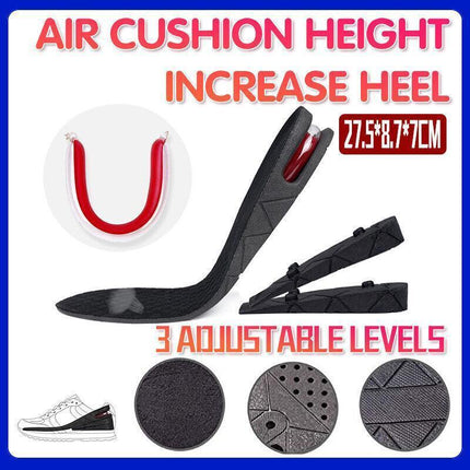 Air Cushion Height Increase Heel Gel Shoes Insoles Inserts Taller Lifts Pad Au.