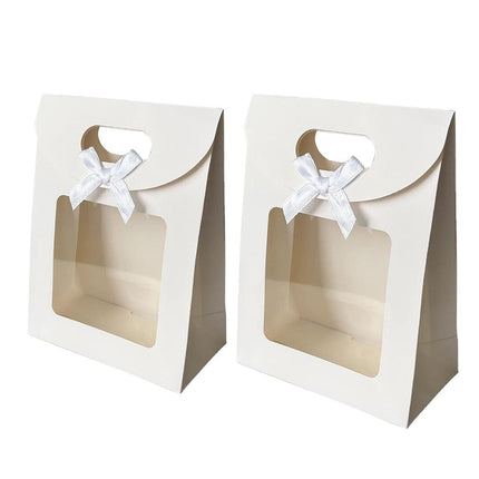 24PCS Bow Flap Tote Bag Reusable Shopping Carry Bag Gift Party Packaging Bag - 16x12x6cm.