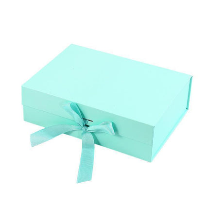 Elegant Ribbon Flip Folding Gift Boxes Multiple Colors High-Quality Cardboard - Orange.