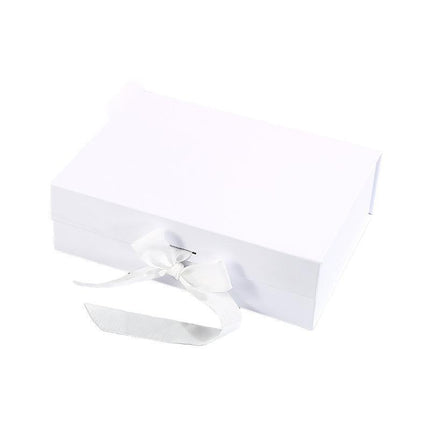 Elegant Ribbon Flip Folding Gift Boxes Multiple Colors High-Quality Cardboard - Pink.