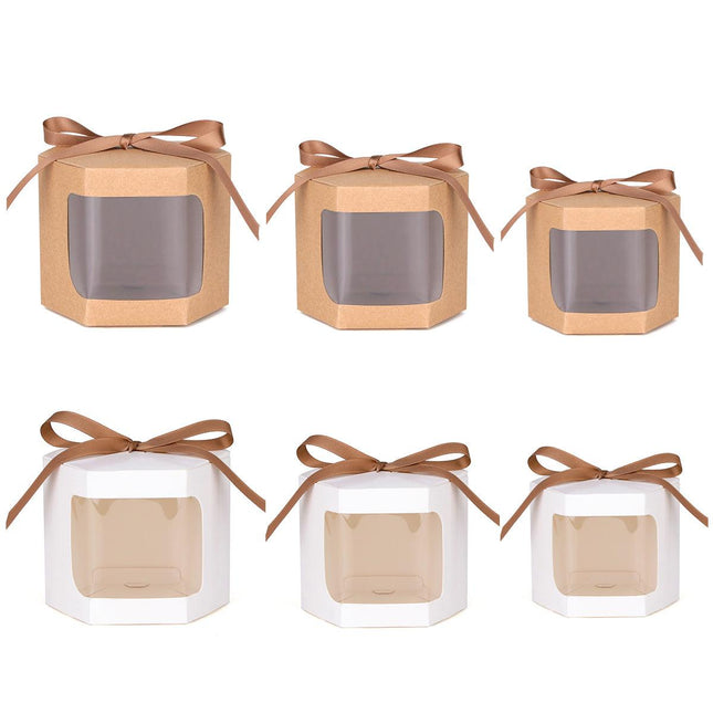 20PCS Small Gift Box Candy Storage Box Party Favor Treat Packaging Recyclable - Kraft-L.