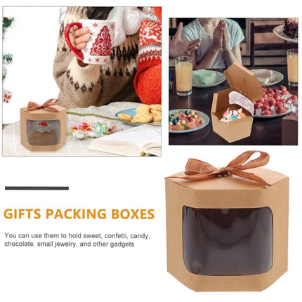 20PCS Small Gift Box Candy Storage Box Party Favor Treat Packaging Recyclable - Kraft-S.
