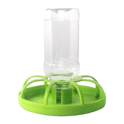 Reptile Water Bowl with Bottle for Lizard Gecko Snake Inverted Bottle Dispenser - Purple Platform L.