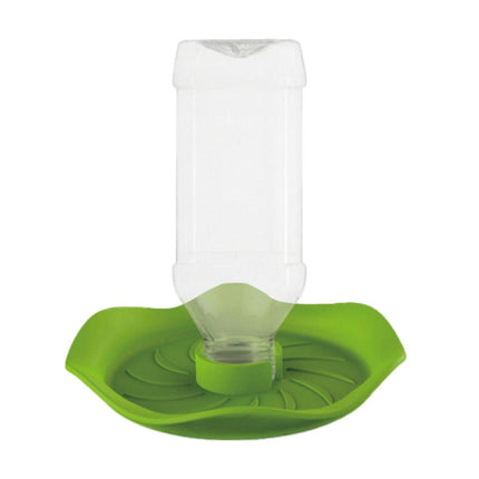 Reptile Water Bowl with Bottle for Lizard Gecko Snake Inverted Bottle Dispenser - Purple Platform S.