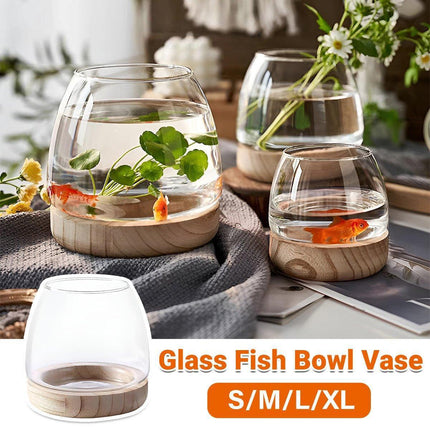 Japanese Style Small Glass Vases Fish Tank for Elegant Home Decor - L.