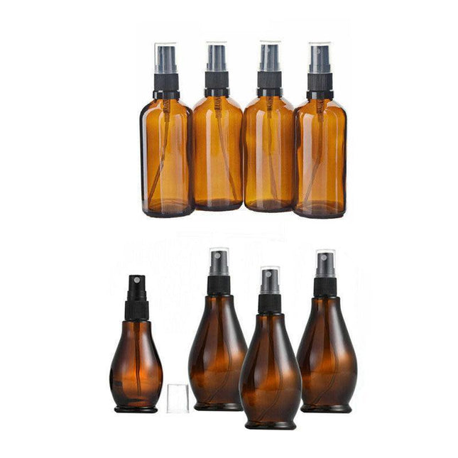 30-100Ml Amber Glass Essential Oil Spray Roller Bottles Mist Sprayer Containers - Upgrade 30 ML 5PCS.