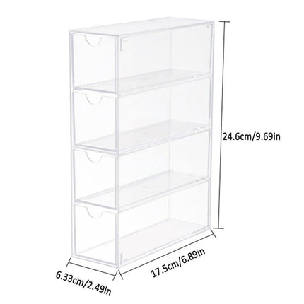 Stackable Acrylic Glasses Sunglasses Display Box Four Layer Drawer Storage.