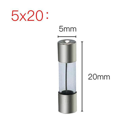 20Pcs M205 Glass Fuse 5Mm X 20Mm Slow Blow 250V / Select From 0.5A To 10A  Amp - 20PCS F3.15A.