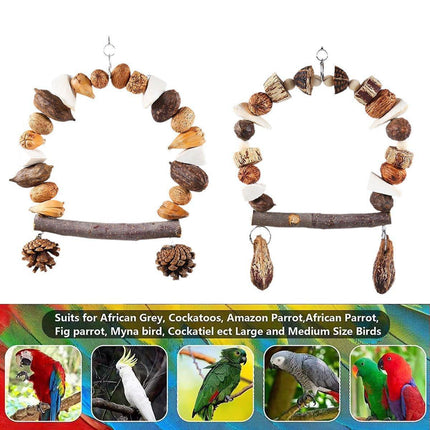 Parrot Chew Toy For Training Climbing Grinding Teeth Relief Durable Bird Toy - Pineapple Fruit.