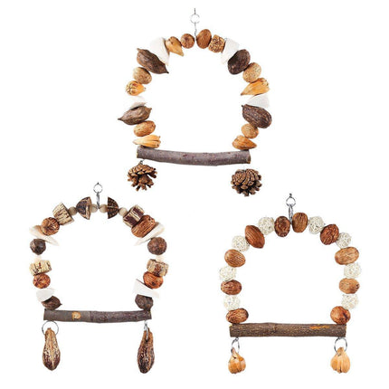 Parrot Chew Toy For Training Climbing Grinding Teeth Relief Durable Bird Toy - Pine Cones.