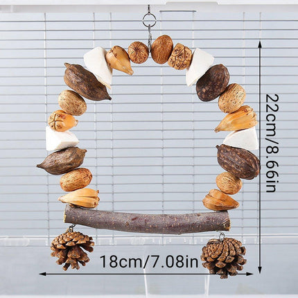 Parrot Chew Toy For Training Climbing Grinding Teeth Relief Durable Bird Toy - Pine Cones.