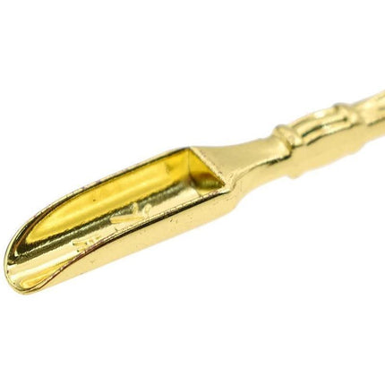 2PCS Gold Mini Scoop Spoon Metal Powder Spatula for Kitchen Craft or Resin Use.
