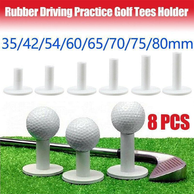 8X Rubber Driving Practice Golf Tees Holder Rubber Driving Range Home Training.