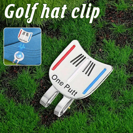 Golf Ball Marker Metal With Hat Clip Golf Training Aid Outdoor Sport Aiming Tool.