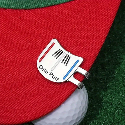 Golf Ball Marker Metal With Hat Clip Golf Training Aid Outdoor Sport Aiming Tool.