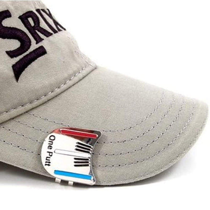 Golf Ball Marker Metal With Hat Clip Golf Training Aid Outdoor Sport Aiming Tool.