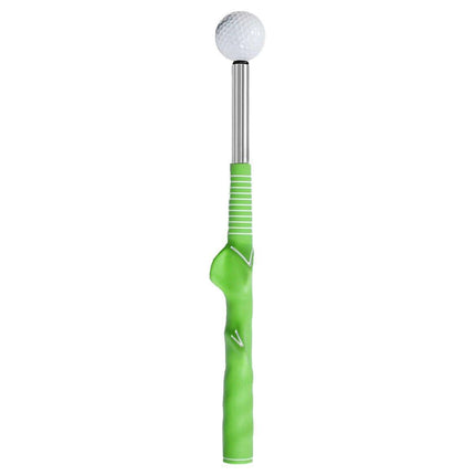 Golf Swing Training Aid Telescopic Impact Sound Stick Exercise Tool for Practice - Black.