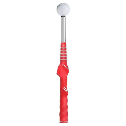 Golf Swing Training Aid Telescopic Impact Sound Stick Exercise Tool for Practice - Black.