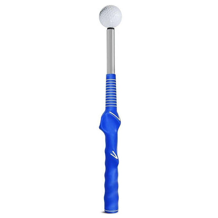 Golf Swing Training Aid Telescopic Impact Sound Stick Exercise Tool for Practice - Black.