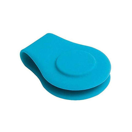 1Pc Silicone Golf Hat Clip Ball Marker Holder with Secure Attachment Design - Black.