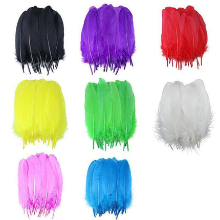 50X Craft Feathers Goose Feather Diy Art Party Decoration Wedding Dream Catcher - Pink.