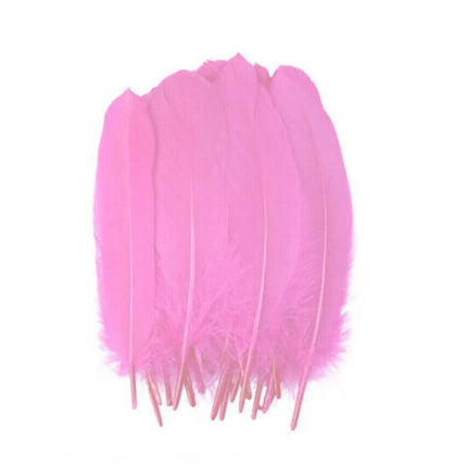 50X Craft Feathers Goose Feather Diy Art Party Decoration Wedding Dream Catcher - Pink.