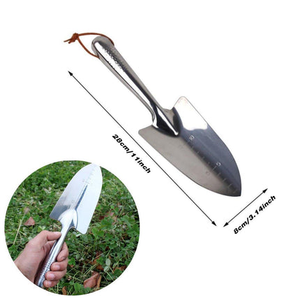 Stainless Steel Scale Spade Gardening Shovel Small Gardens Succulents Plant Tool.