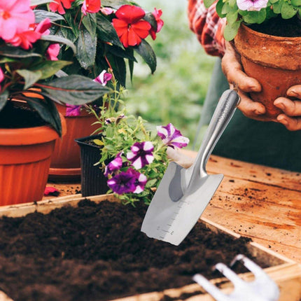 Stainless Steel Scale Spade Gardening Shovel Small Gardens Succulents Plant Tool.