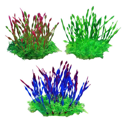 Artificial Water Grass Fish Tank Decoration Aquarium Landscape Simulation Plants - 04-3PCS.