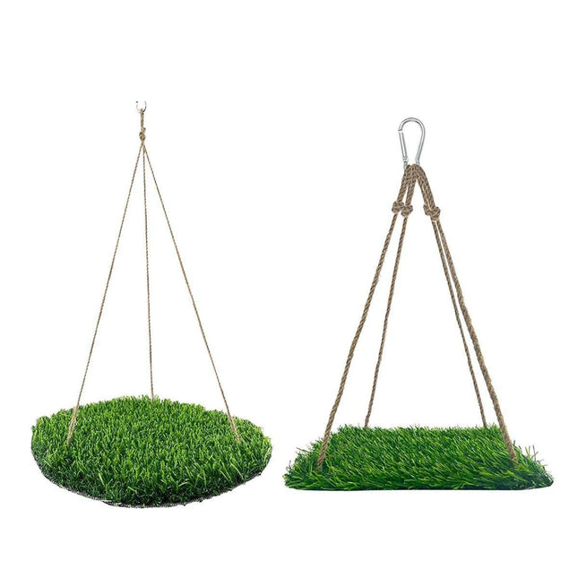 Parrot Turf Hammock Climbing Toy for Hamster Pet Bed Hanging Swing for Small Pet - Quadrate.