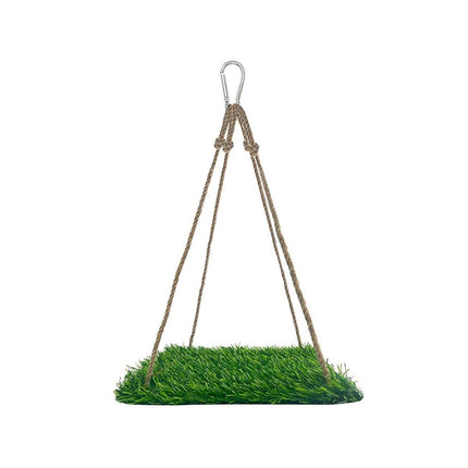 Parrot Turf Hammock Climbing Toy for Hamster Pet Bed Hanging Swing for Small Pet - Quadrate.
