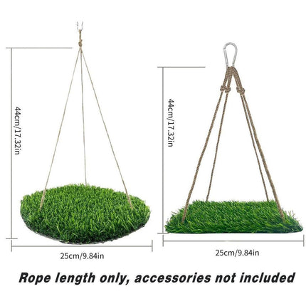 Parrot Turf Hammock Climbing Toy for Hamster Pet Bed Hanging Swing for Small Pet - Roundness.