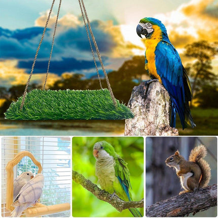 Parrot Turf Hammock Climbing Toy for Hamster Pet Bed Hanging Swing for Small Pet - Roundness.