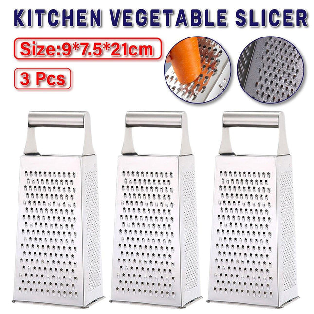 3pcs Stainless Steel Vegetable Slicer Grater Kitchen Multi-Function Grater Tool.