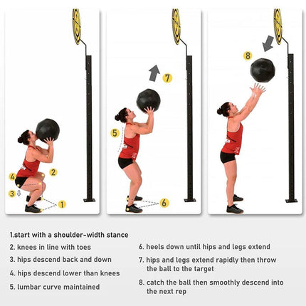 Non-Elastic Soft Squat Wall Ball for Solid Gravity and Balance Training Workouts - 3kg.