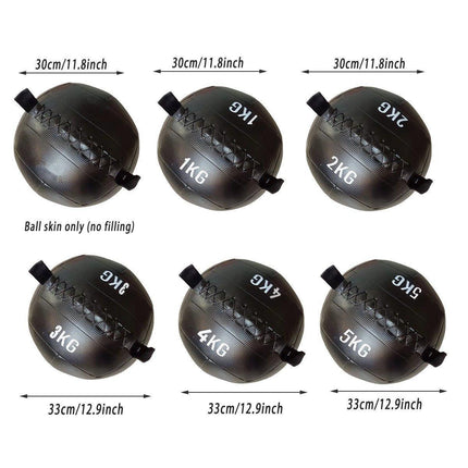 Non-Elastic Soft Squat Wall Ball for Solid Gravity and Balance Training Workouts - 5kg.